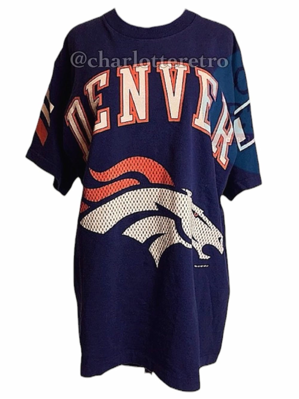 1997 Denver Broncos • Double-Sided Single Stitch Tee • Pro Player Tag